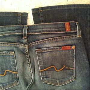 7FAM dark blue jeans
